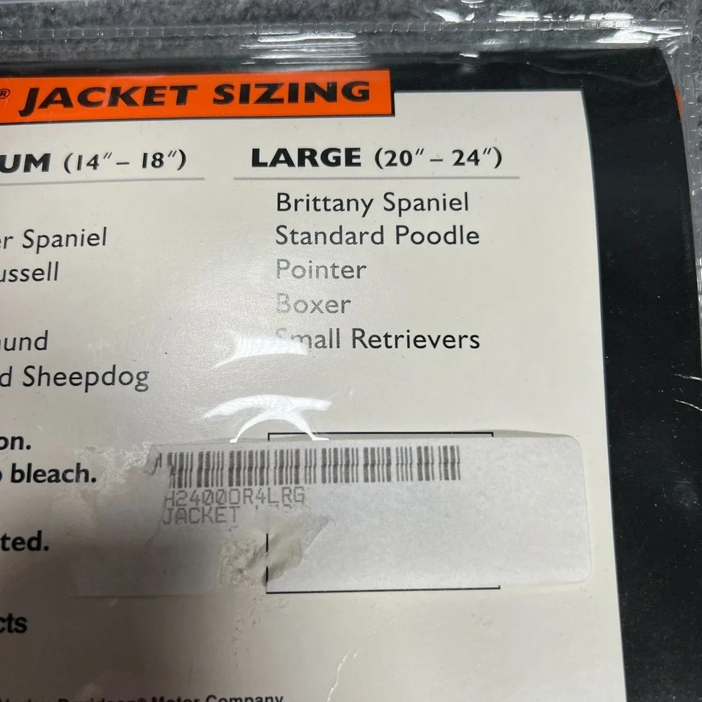 Harley Davidson Rain Jacket for Dogs Orange Size Large Nylon Motorcycles Riding